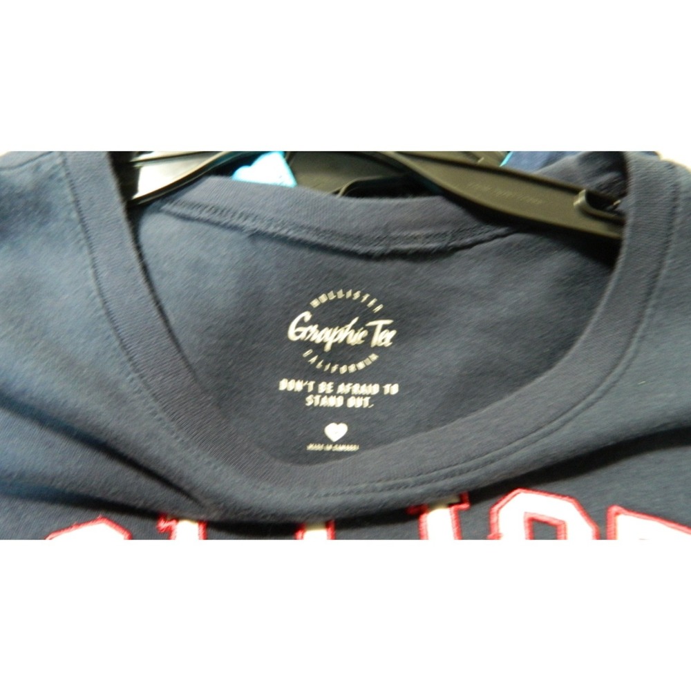 Hollister Mens Graphic Tee Long Sleeve Navy Tiger California Print LARGE - Picture 5 of 6